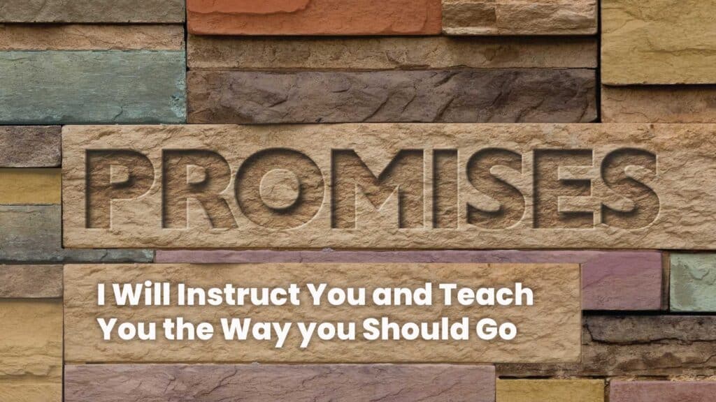 I Will Instruct You and Teach You the Way you Should Go